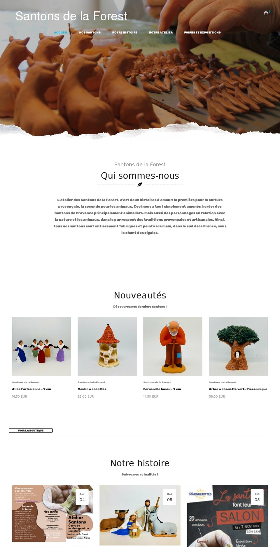santons-de-la-forest.com shopify website screenshot