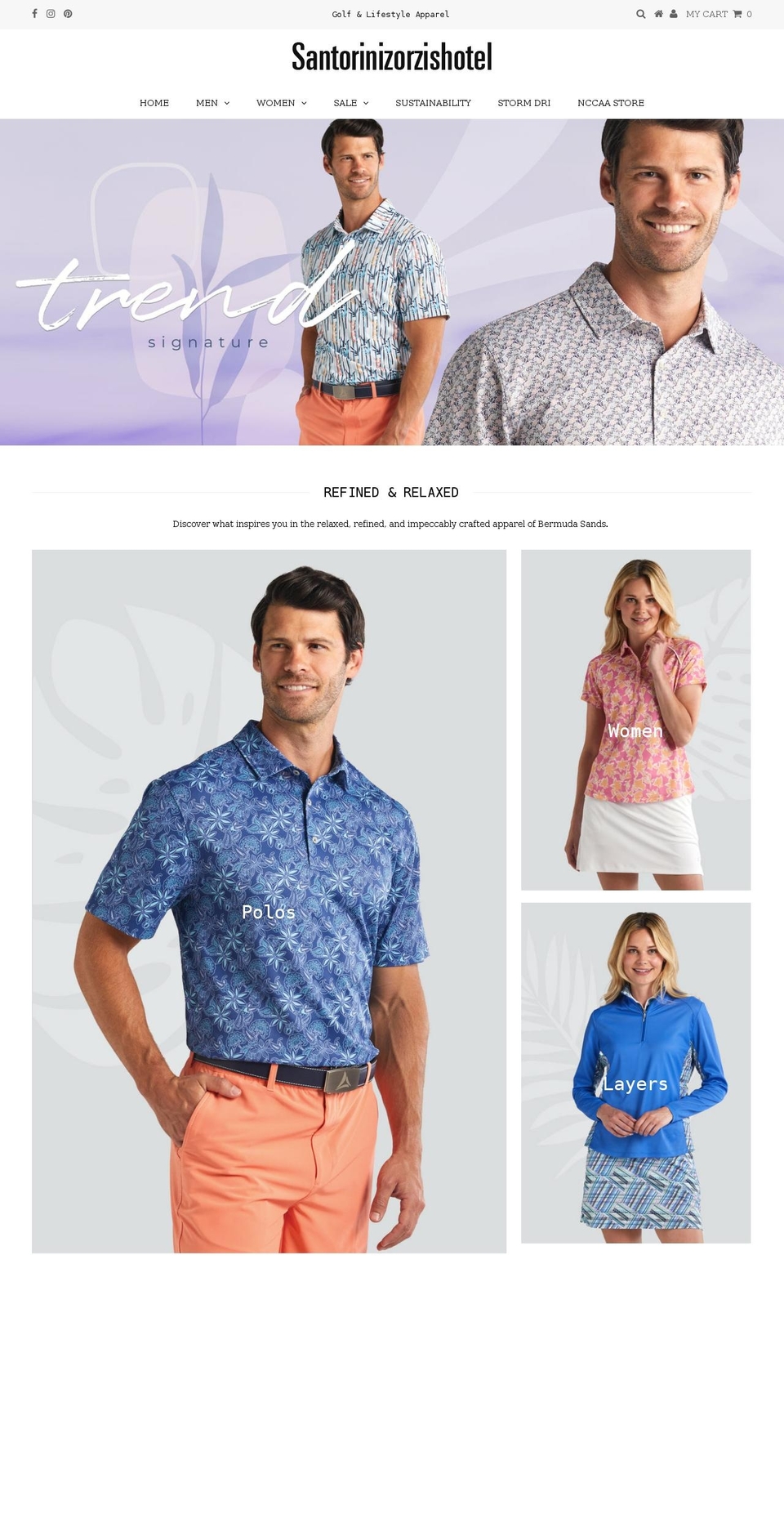 Bermuda Sands BC Shopify theme site example santorinizorzishotel.com