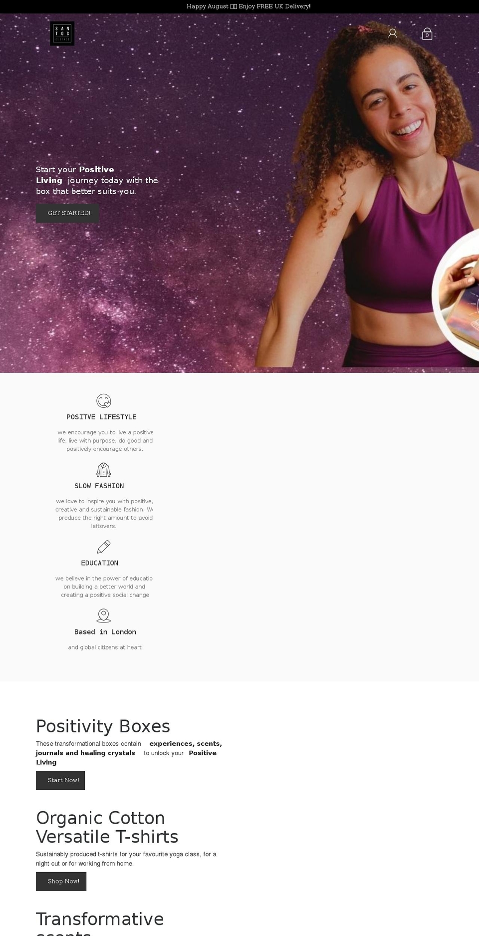 santosclothes.co.uk shopify website screenshot