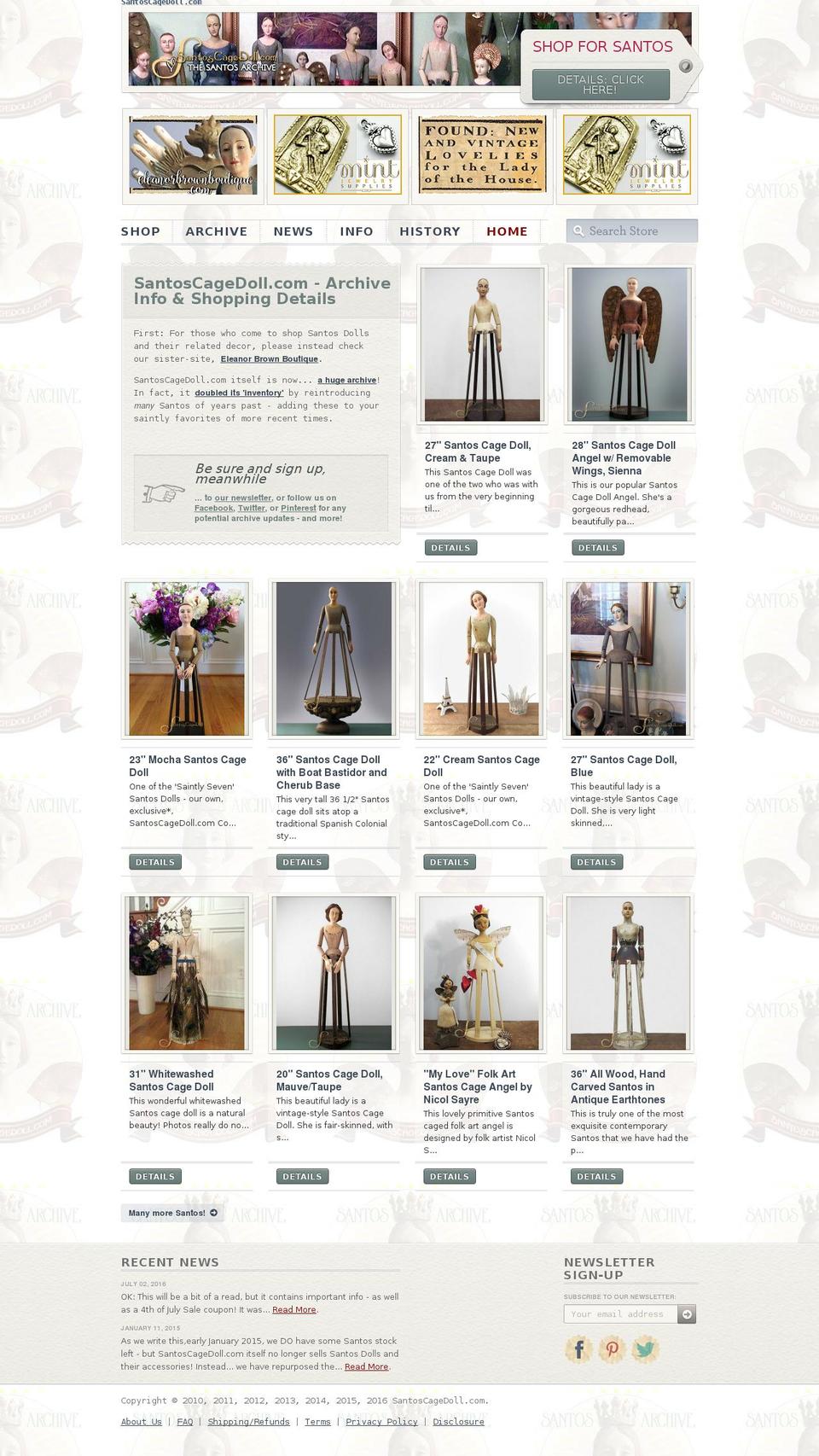 290 Shopify theme site example santosdolls.com