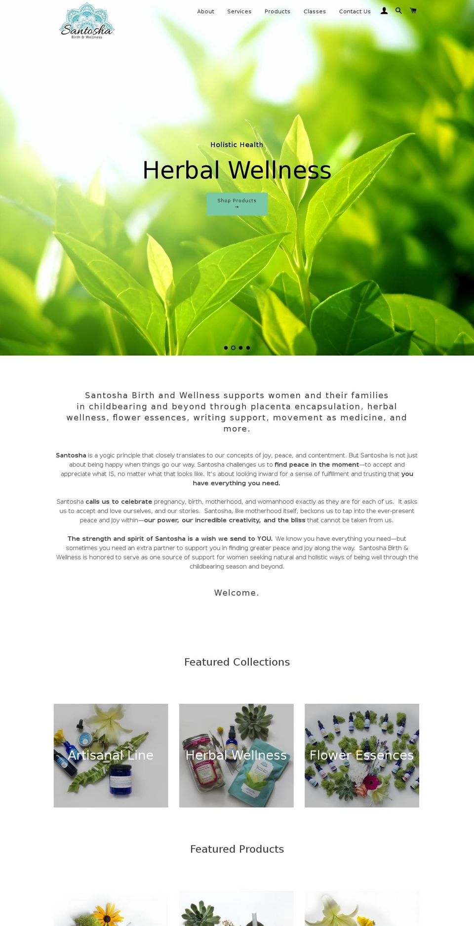 santoshamama.com shopify website screenshot