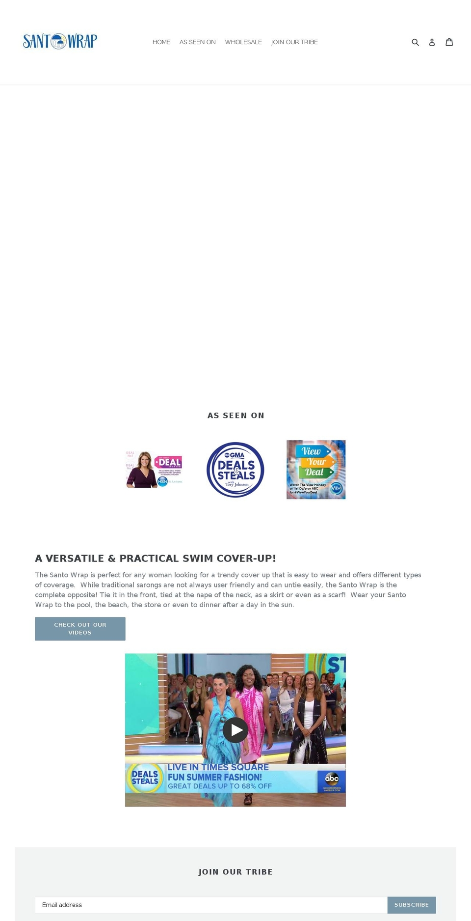 santowrap.com — Shopify storefront screenshot