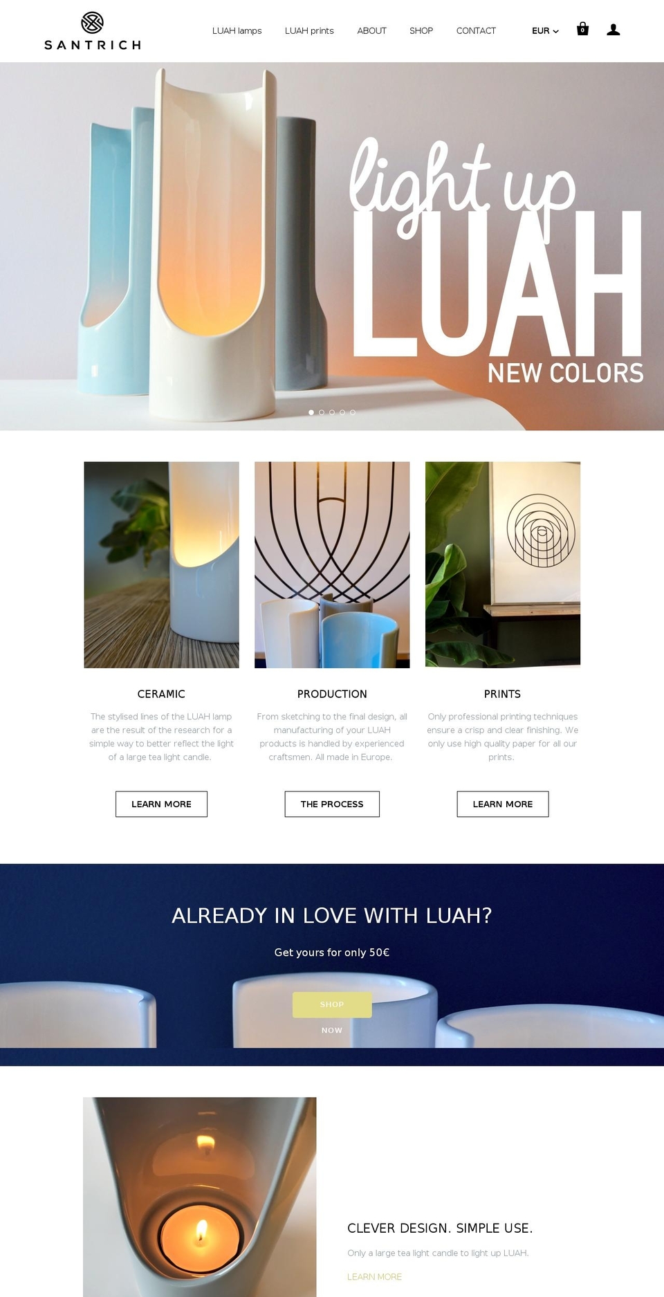 santrich.com shopify website screenshot