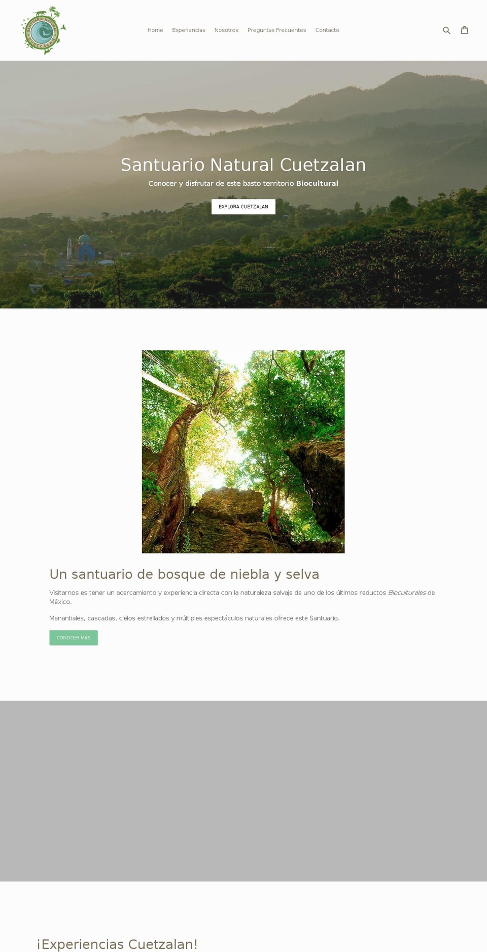 santuarionatural.com — Shopify storefront screenshot