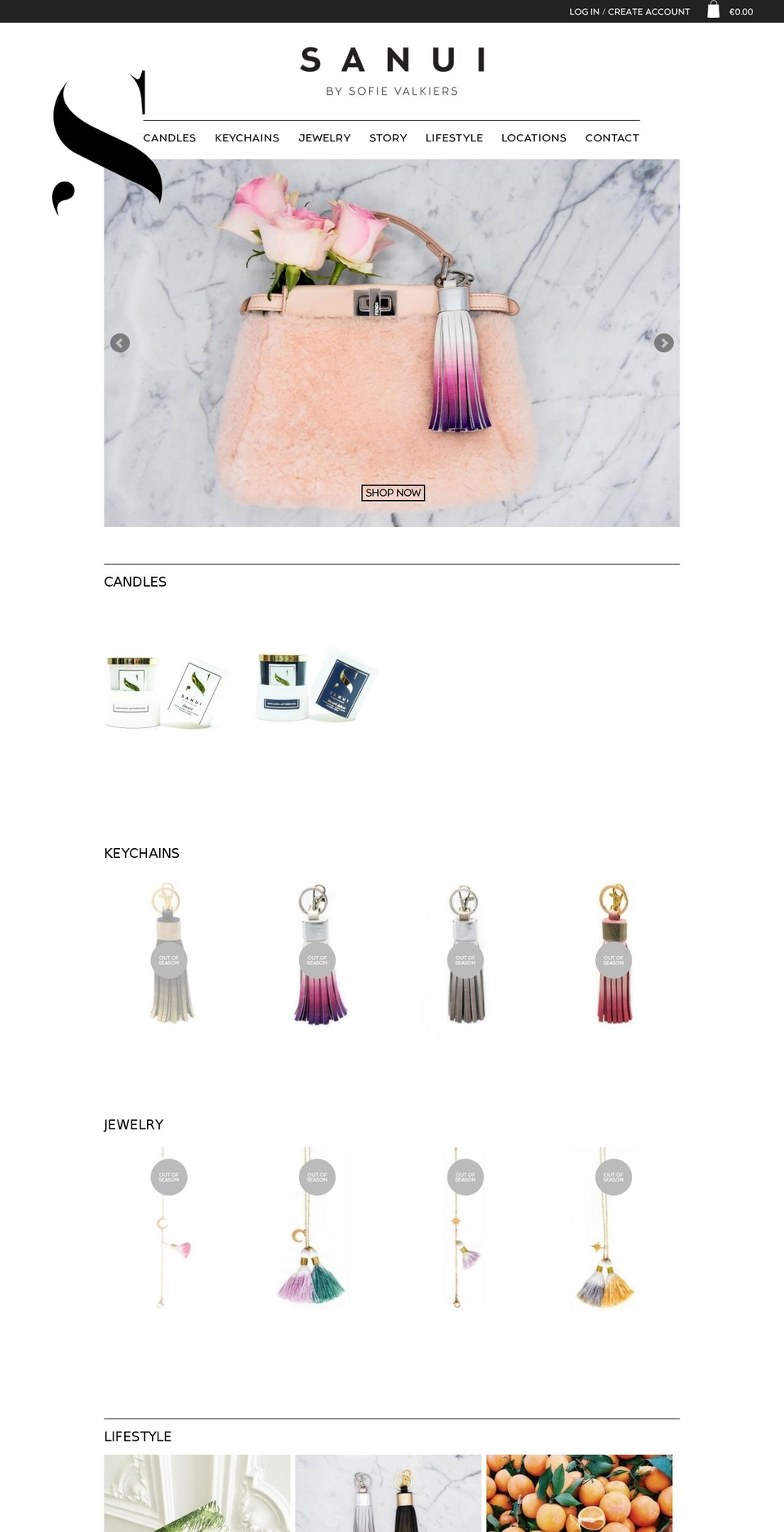 sanuiantwerp.com shopify website screenshot