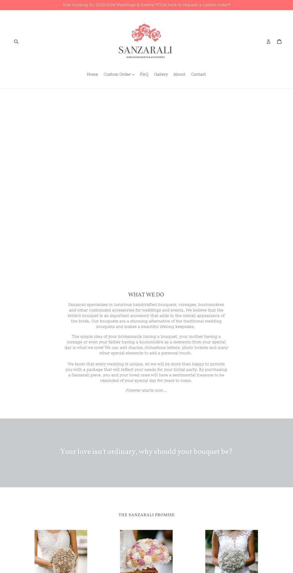 sanzarali.com — Shopify storefront screenshot