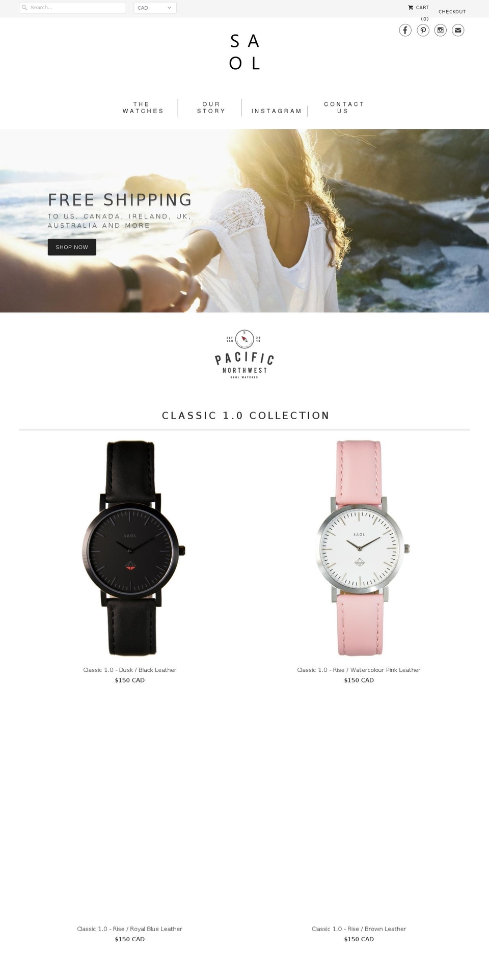 saolwatches.com shopify website screenshot