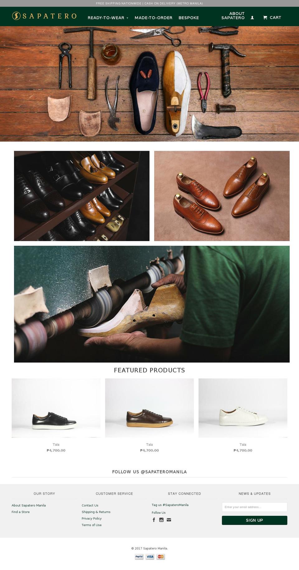 sapatero.com shopify website screenshot