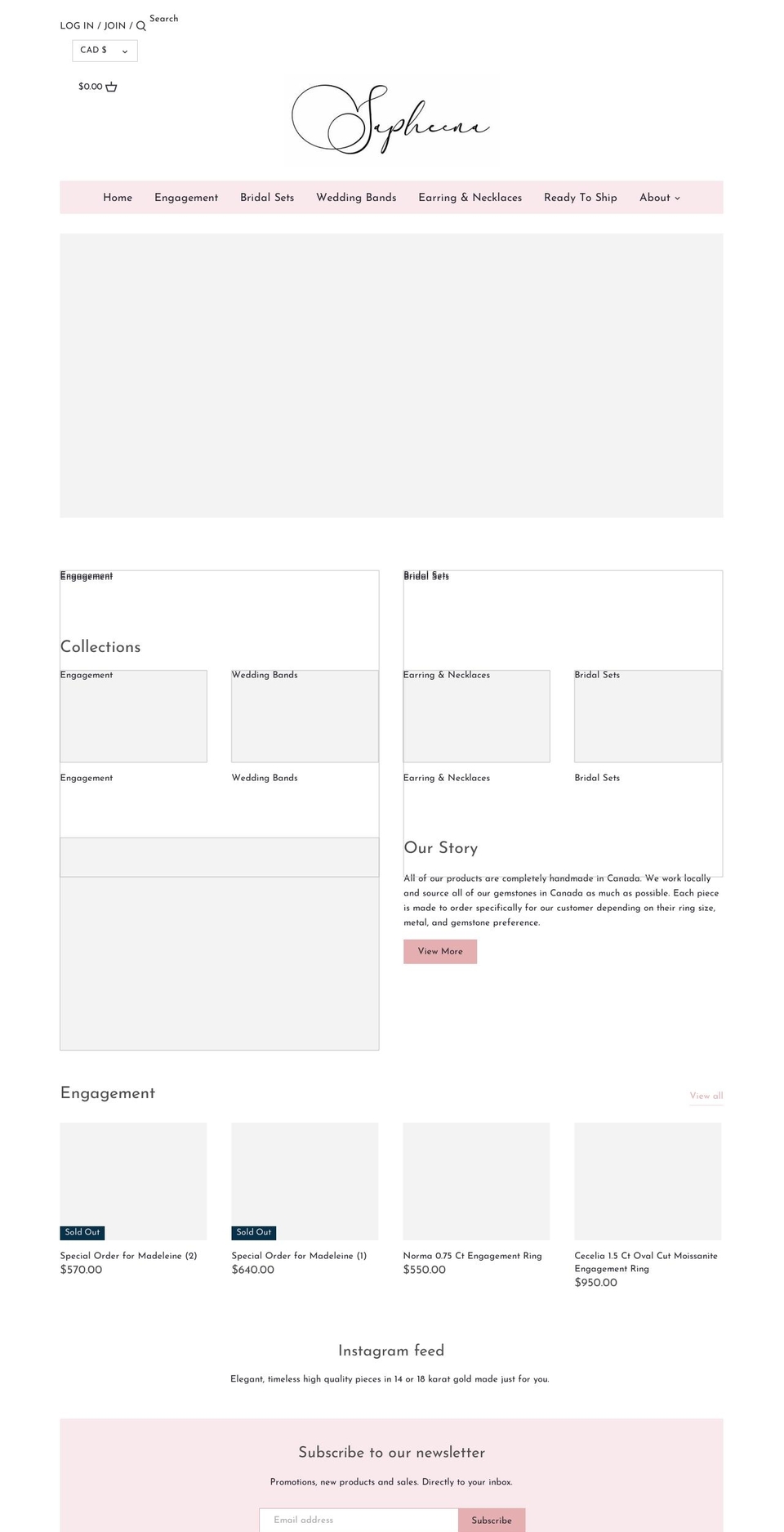 sapheena.com shopify website screenshot