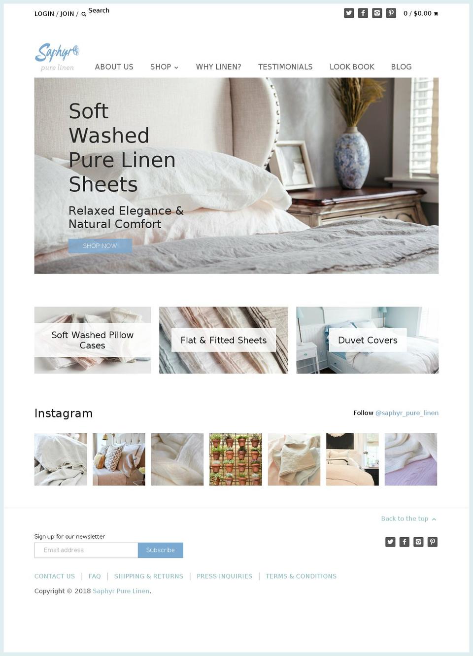 saphyrhome.com shopify website screenshot