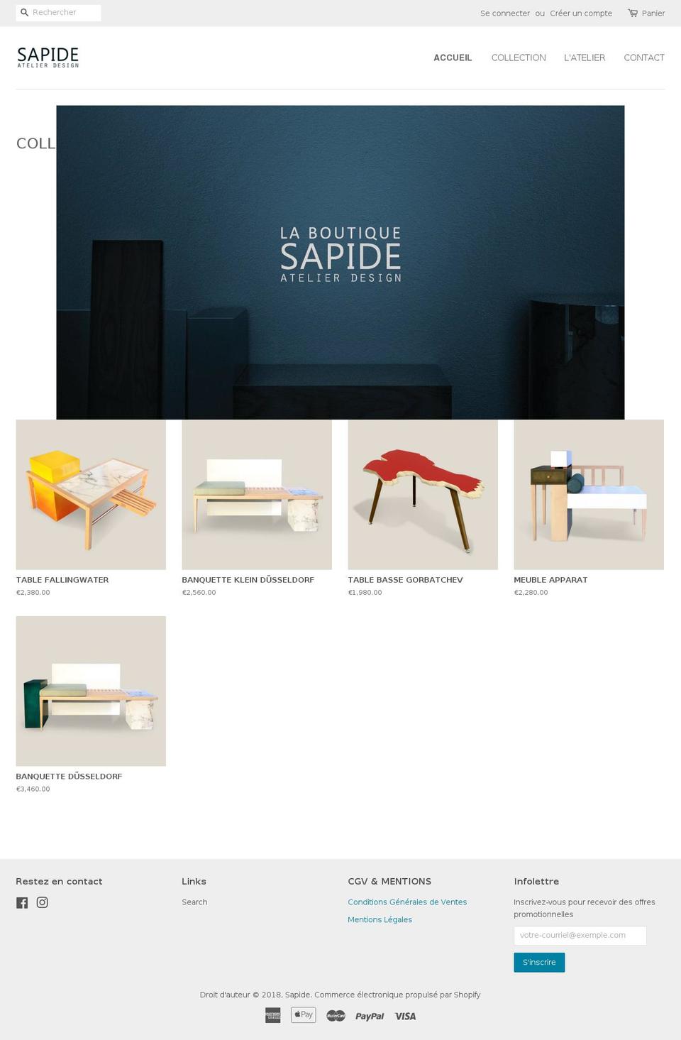 sapide-boutique.com — Shopify storefront screenshot