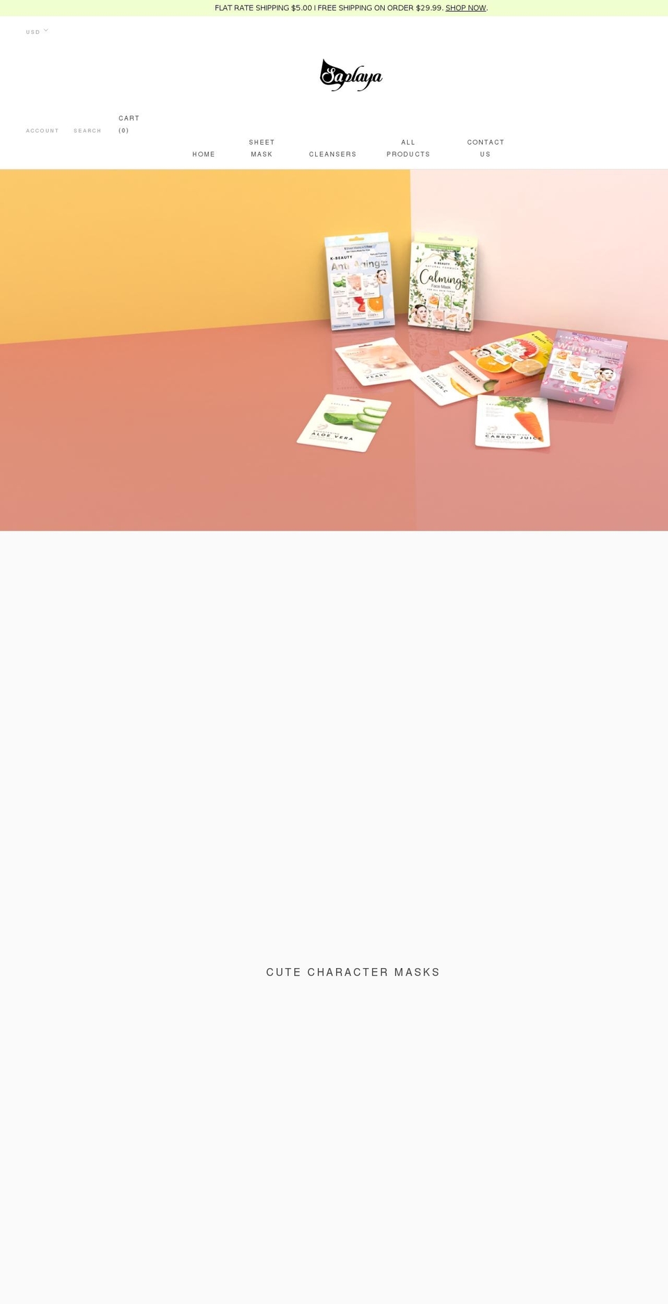 saplayaskincare.com shopify website screenshot