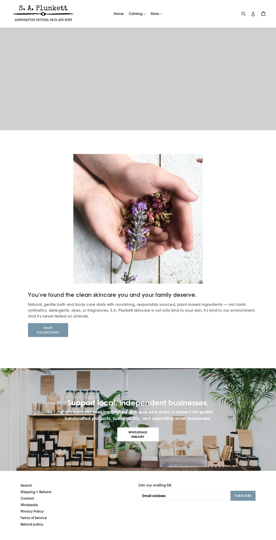 saplunkett.com shopify website screenshot