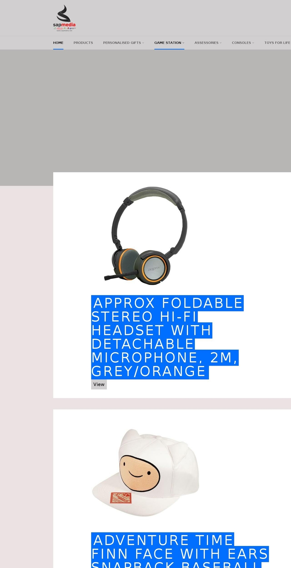 sapmedia.net shopify website screenshot
