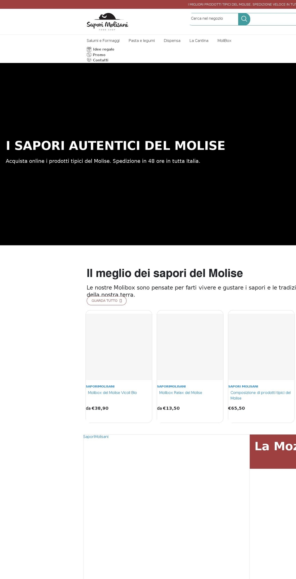 saporimolisani.com shopify website screenshot