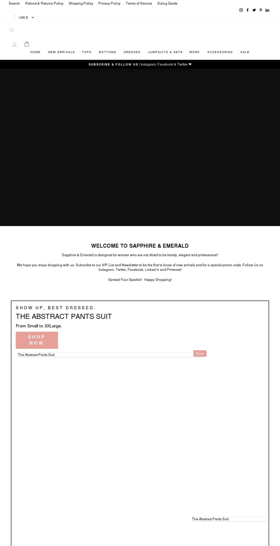 sapphireandemerald.com shopify website screenshot