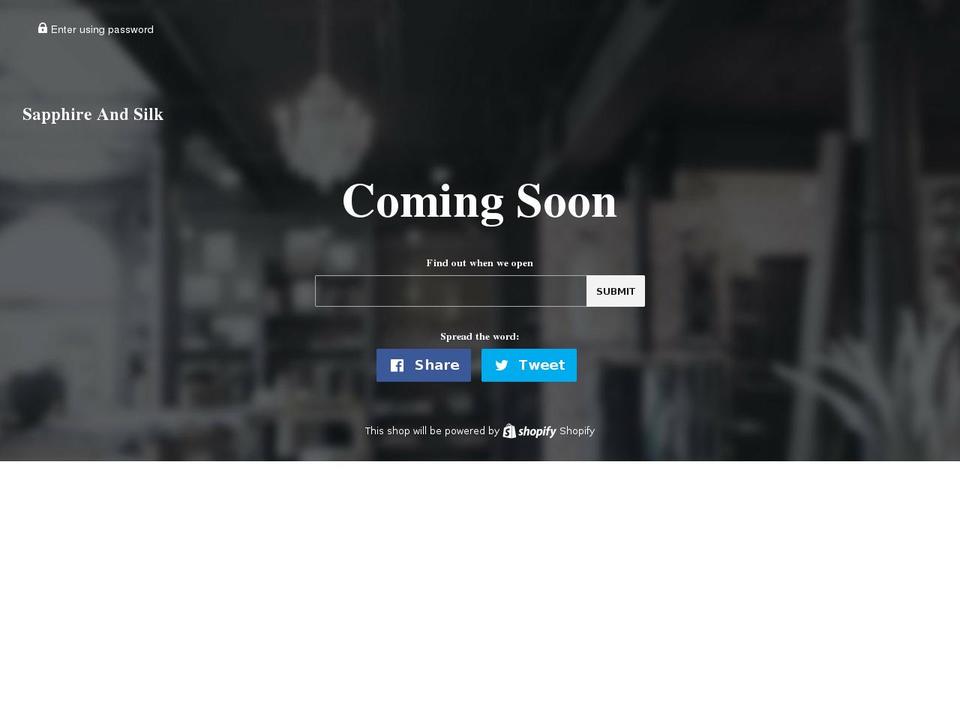 sapphireandsilk.com — Shopify storefront screenshot