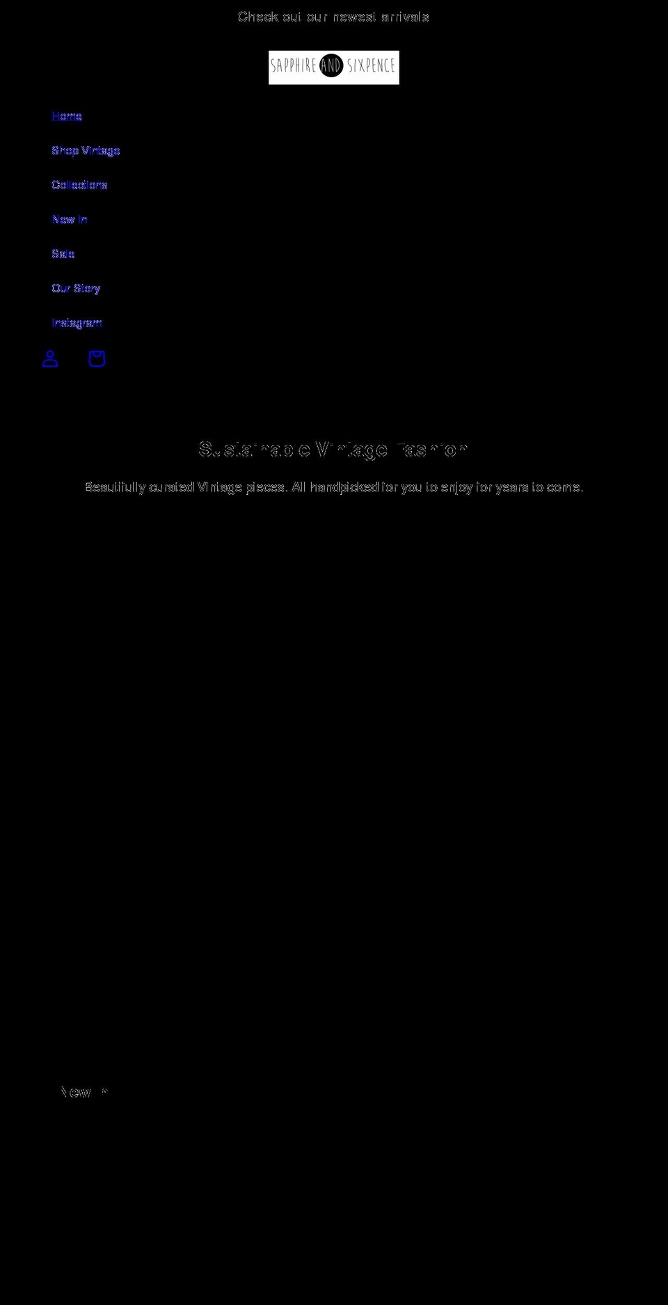 sapphireandsixpence.co.uk shopify website screenshot