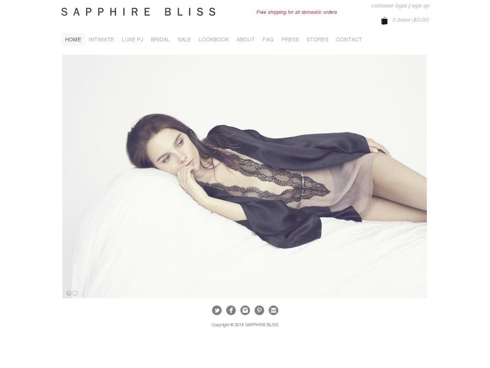 SapphireBliss Main Theme Shopify theme site example sapphirebliss.biz