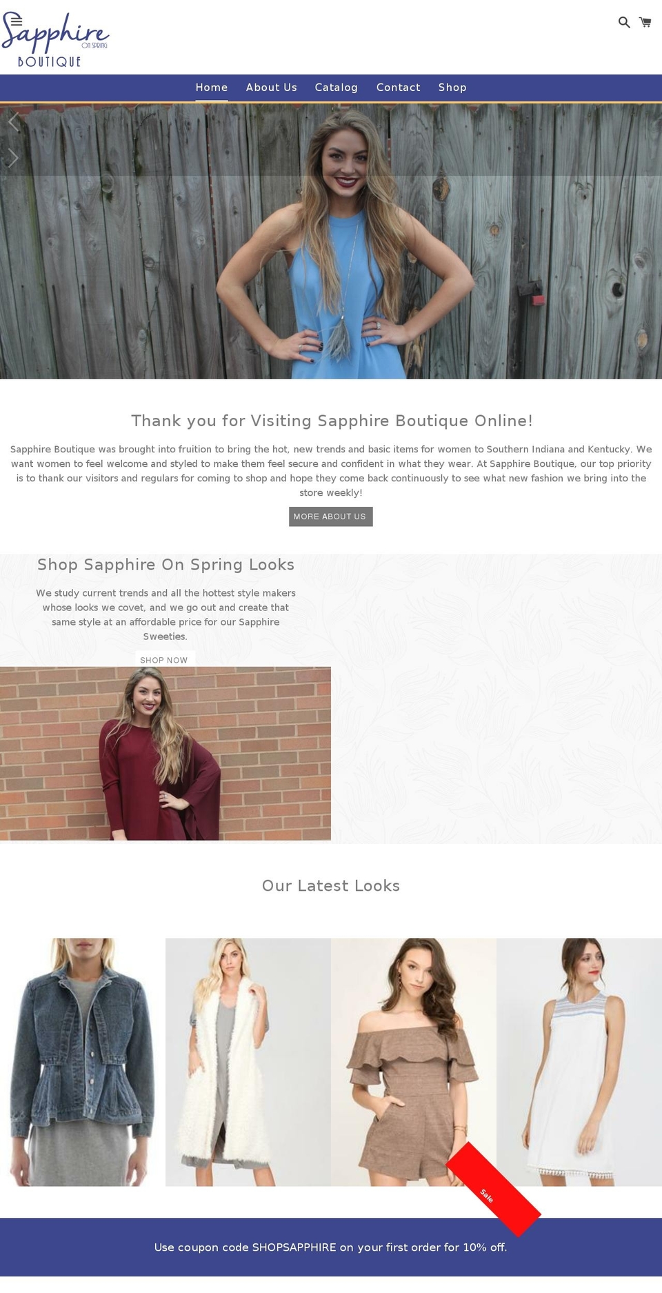 Sapphire On Spring Shopify theme site example sapphireboutique.com