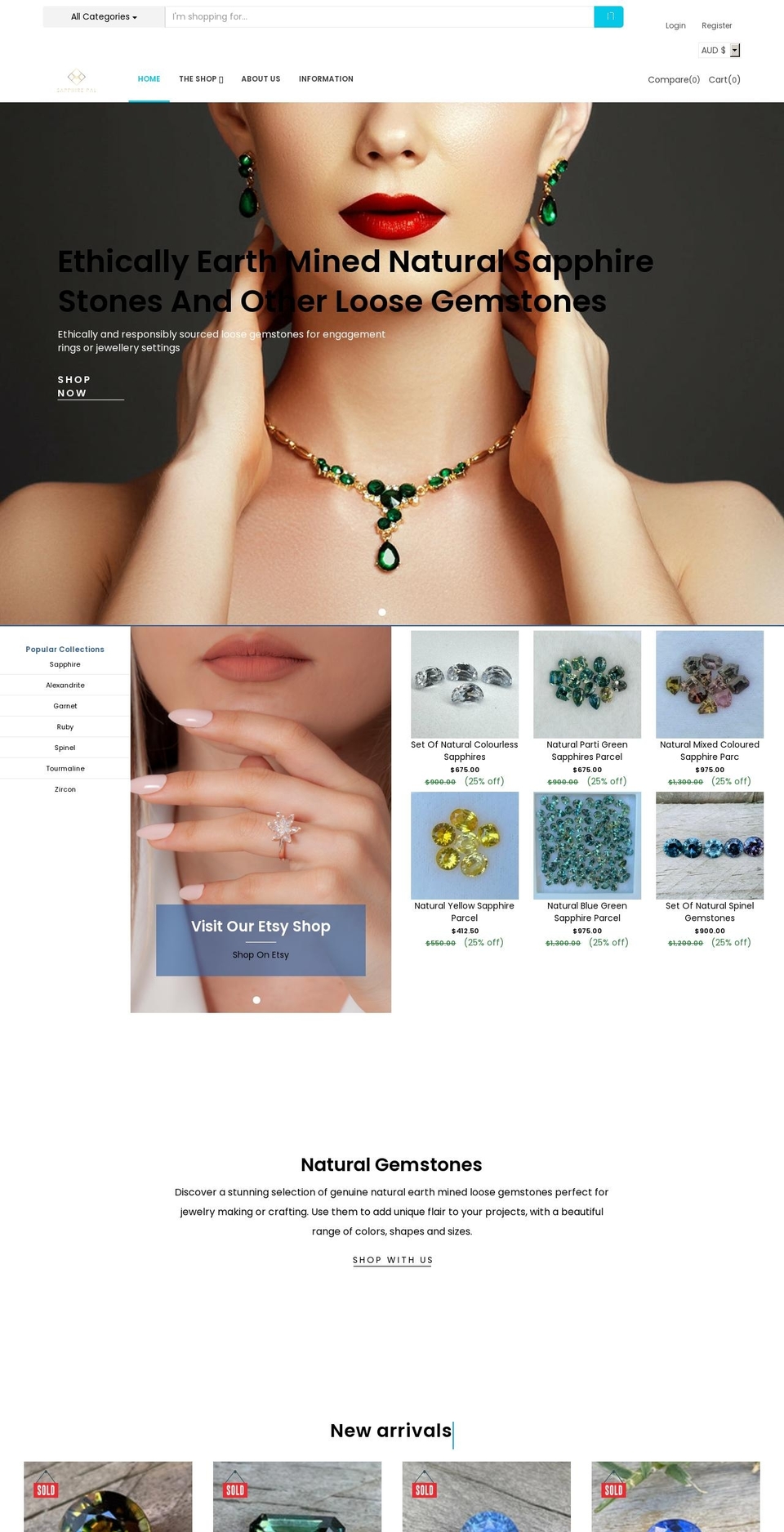 sapphirepal.com shopify website screenshot