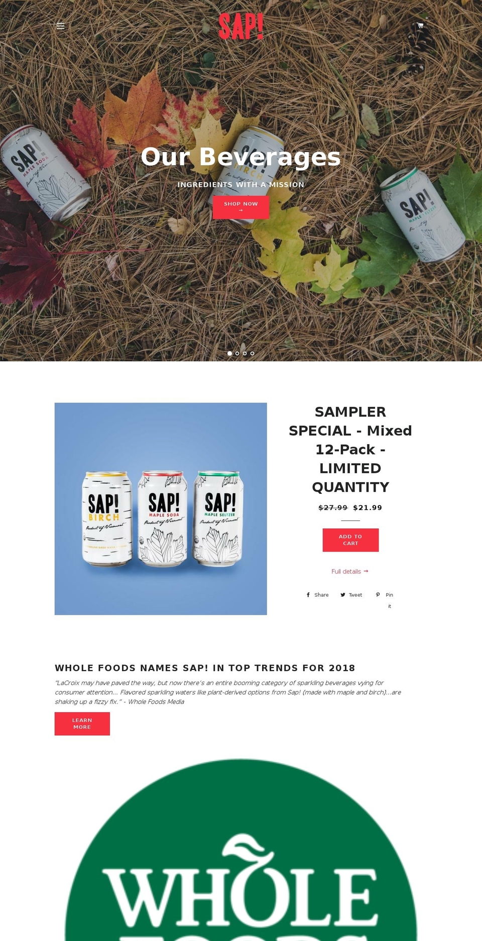 sapvt.com — Shopify storefront screenshot