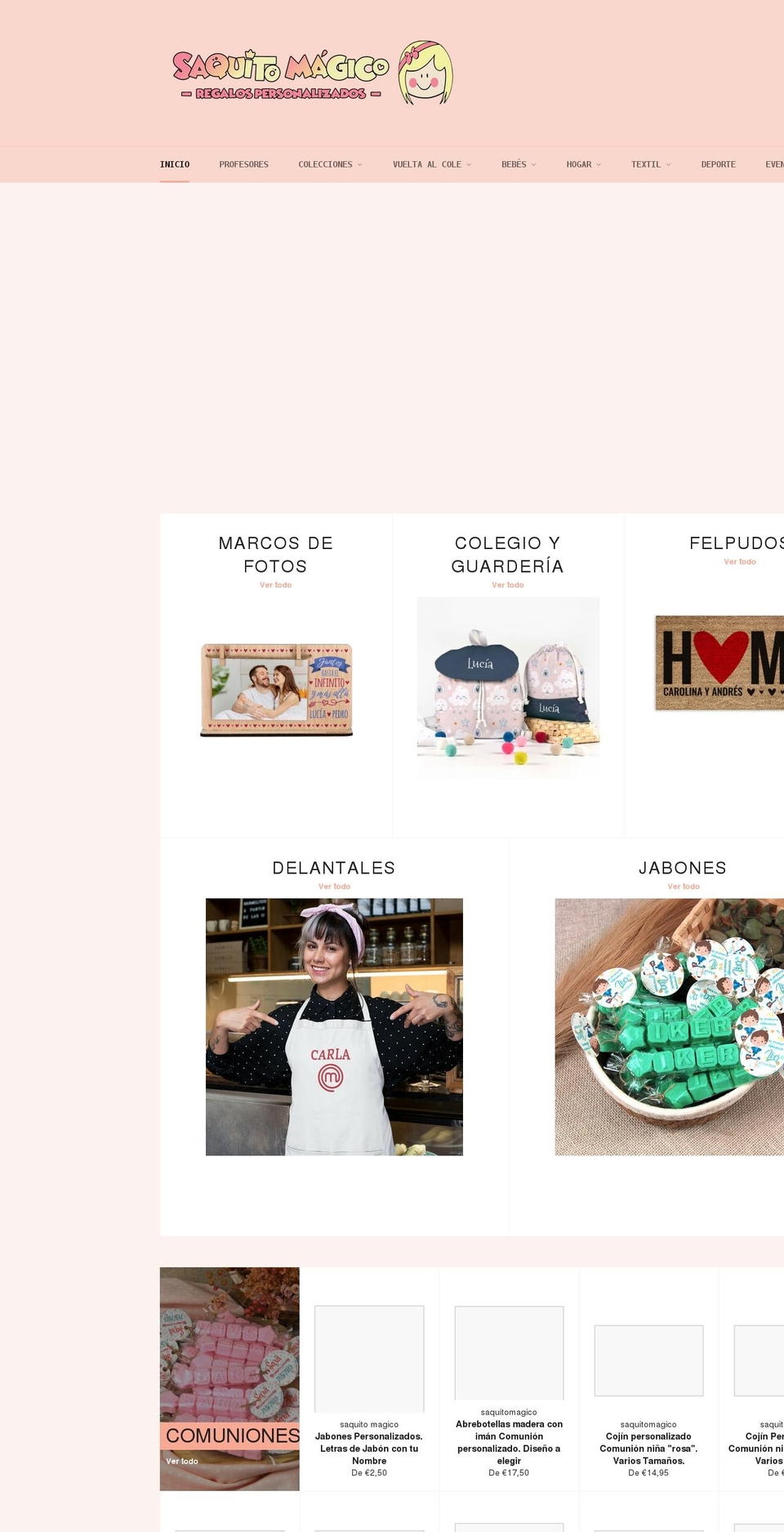 saquitomagico.com shopify website screenshot