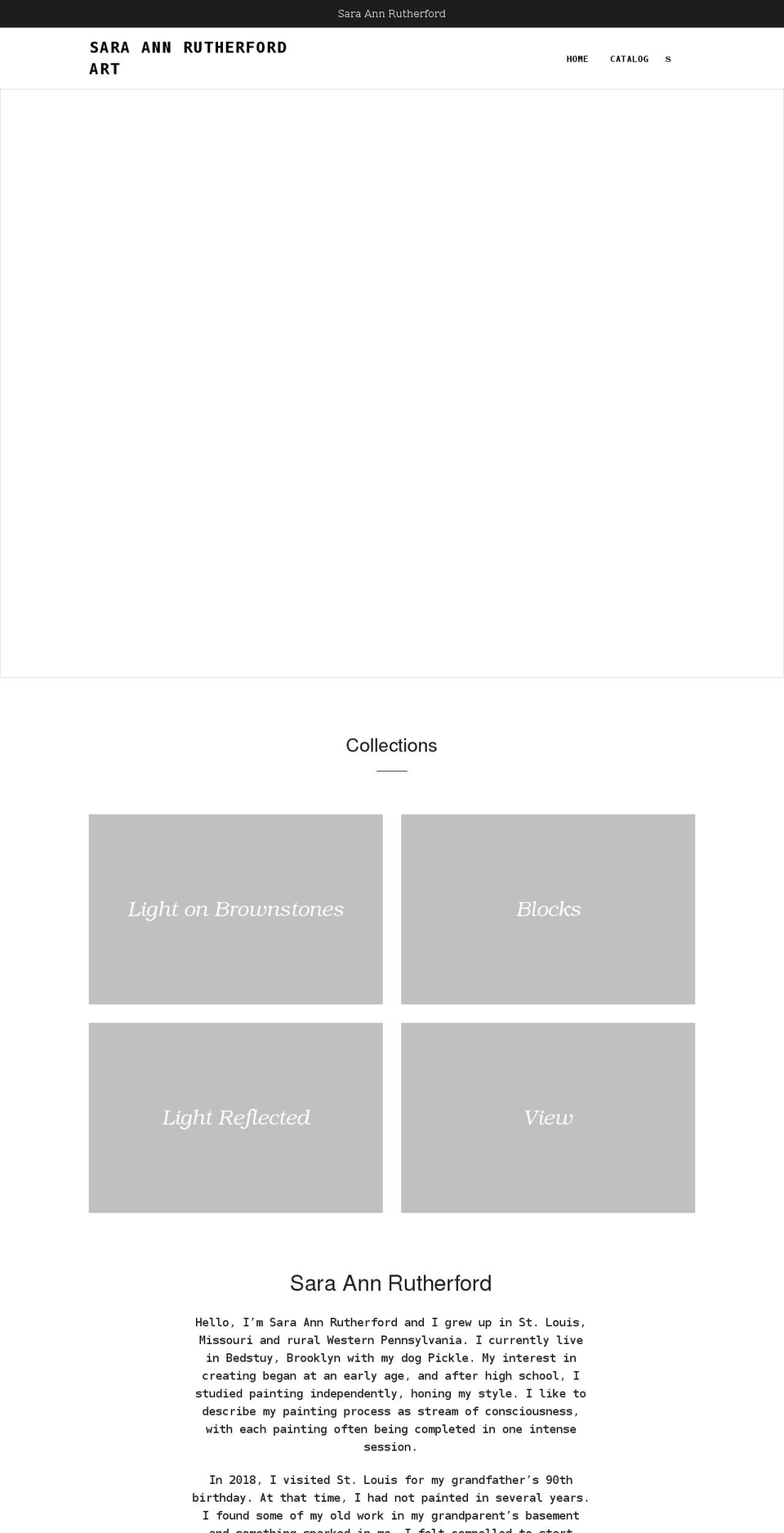 saraannrutherford.com shopify website screenshot