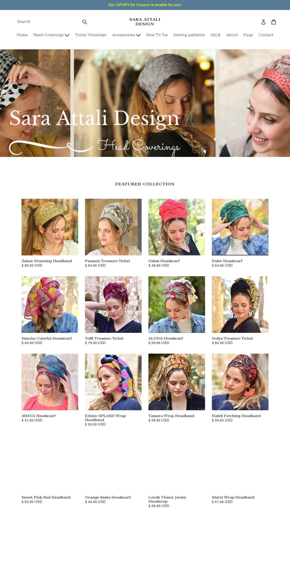 saraattali.com shopify website screenshot