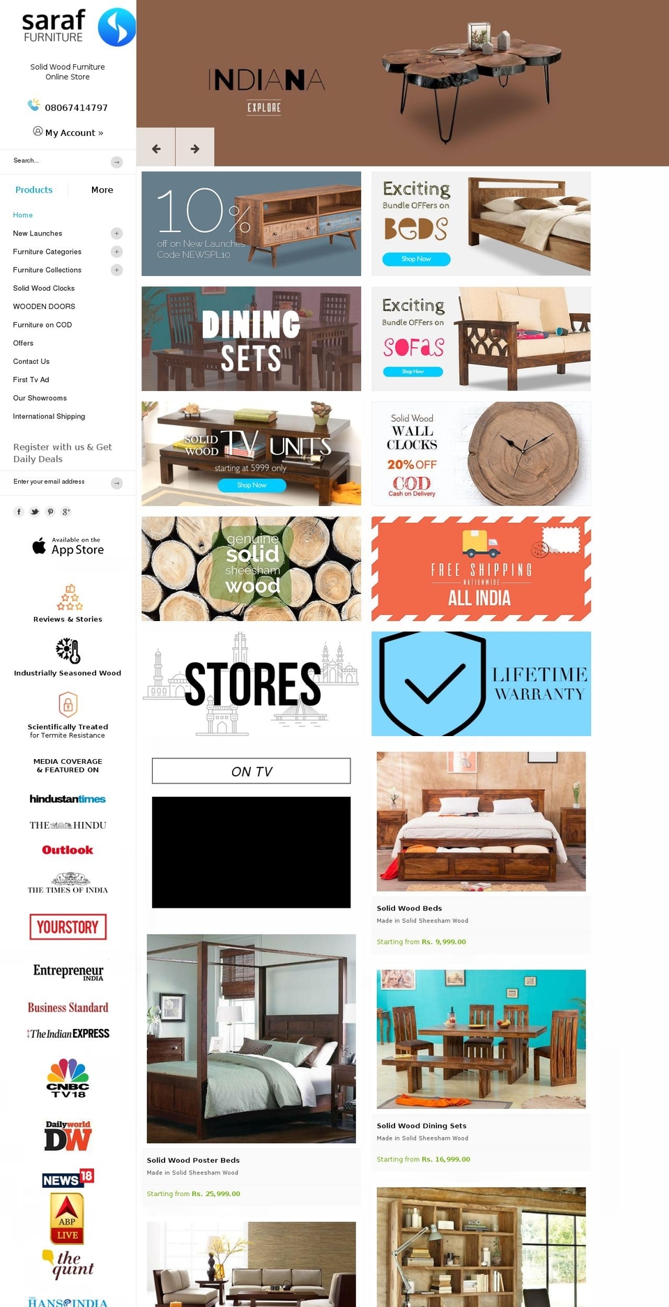 Inde Pre Valentine with Scrolling Shopify theme site example saraffurniture.info