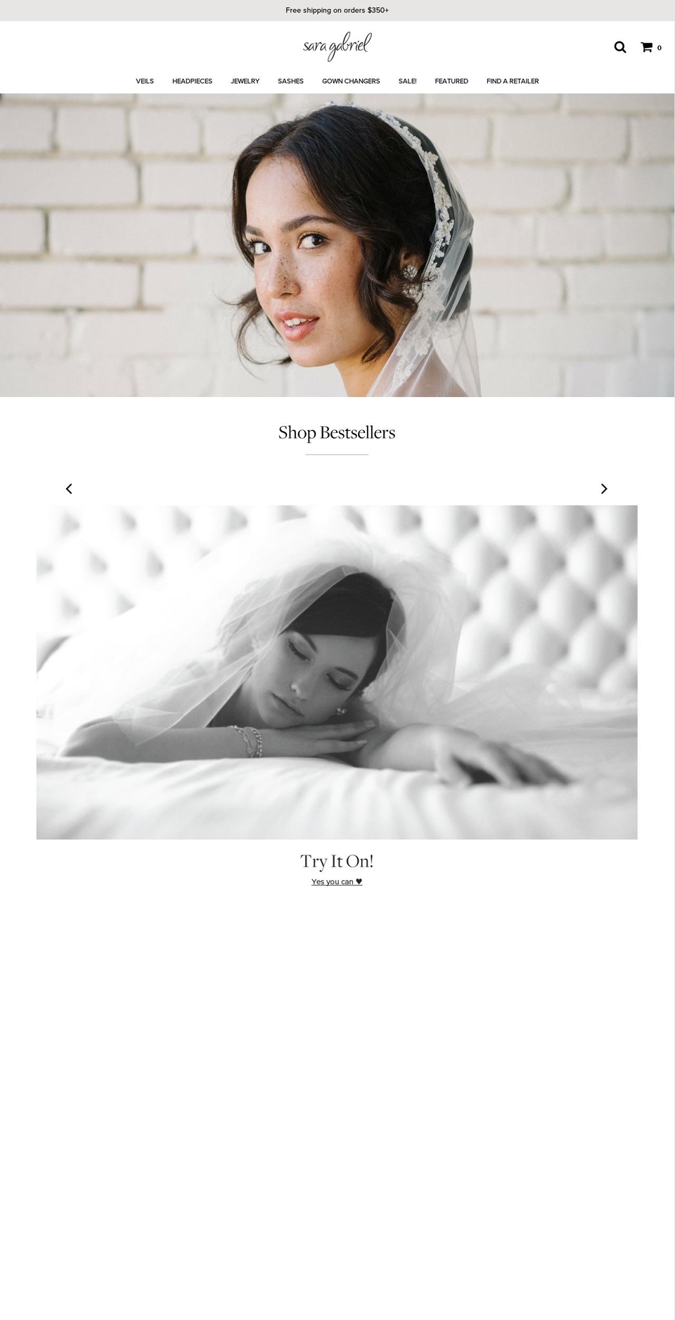 saragabriel.com shopify website screenshot
