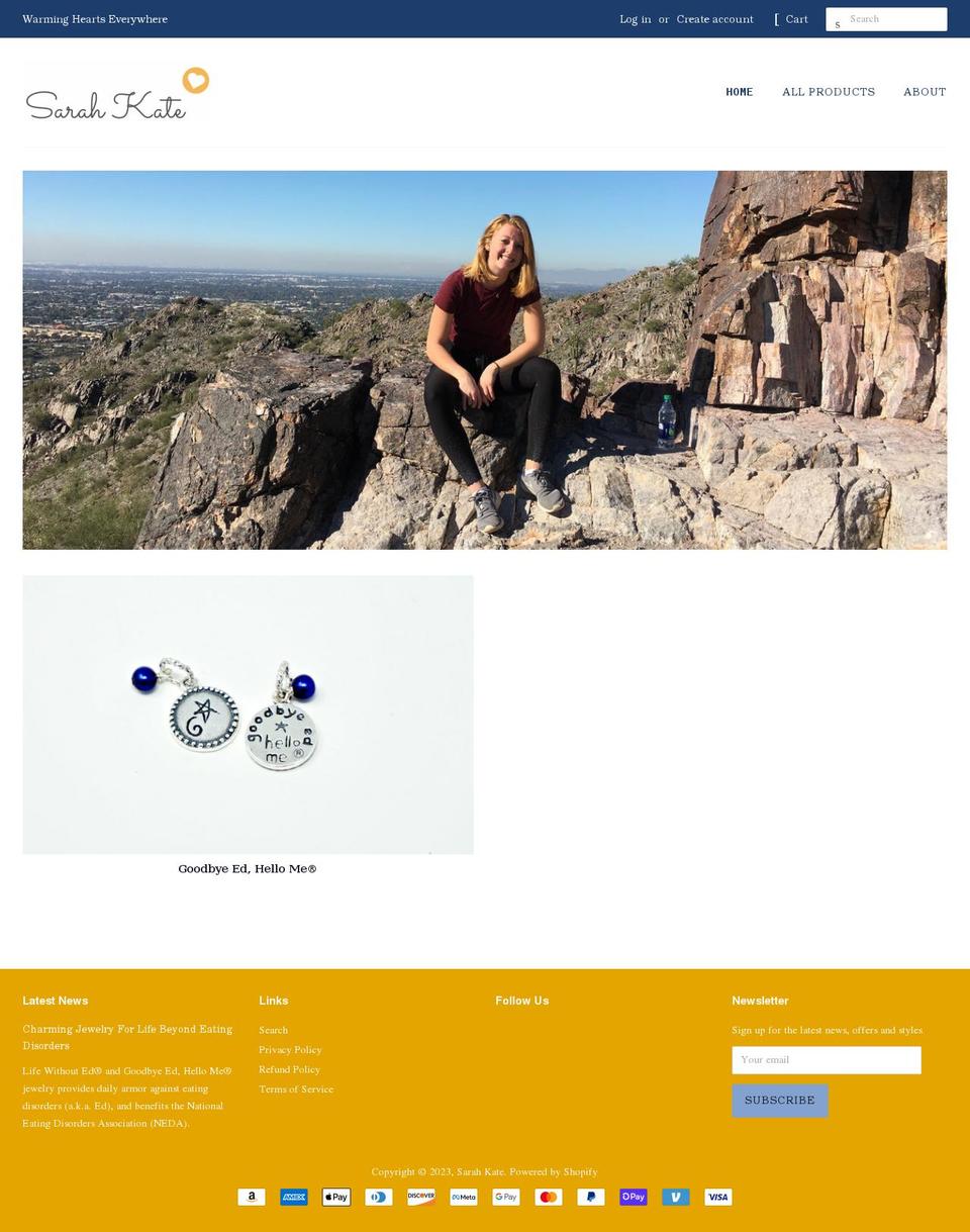 sarah-kate.com shopify website screenshot