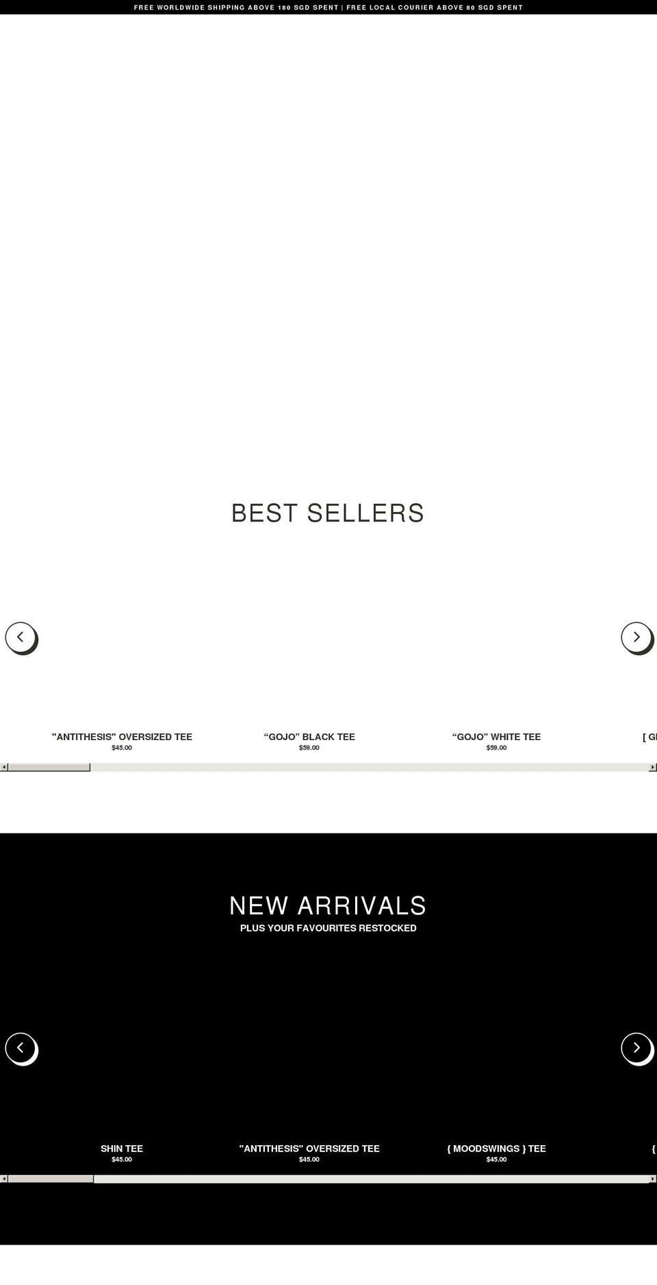 sarah-thursday.myshopify.com — Shopify storefront screenshot