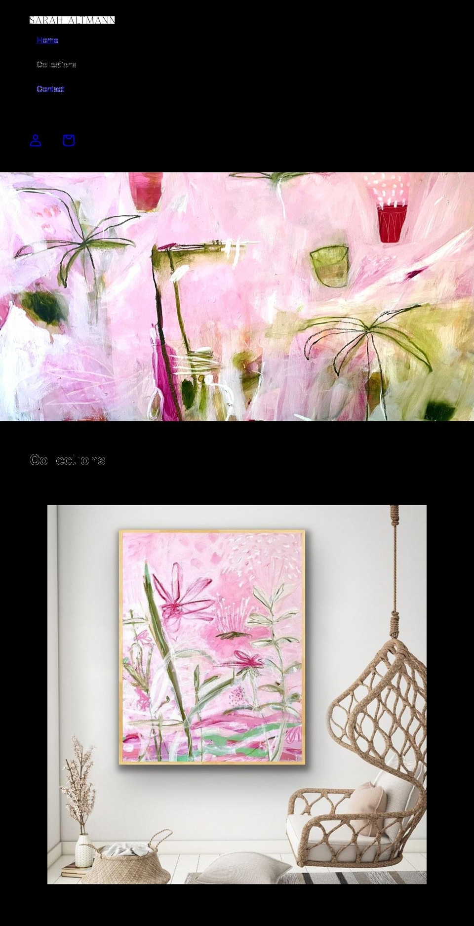 sarahaltmann.com shopify website screenshot