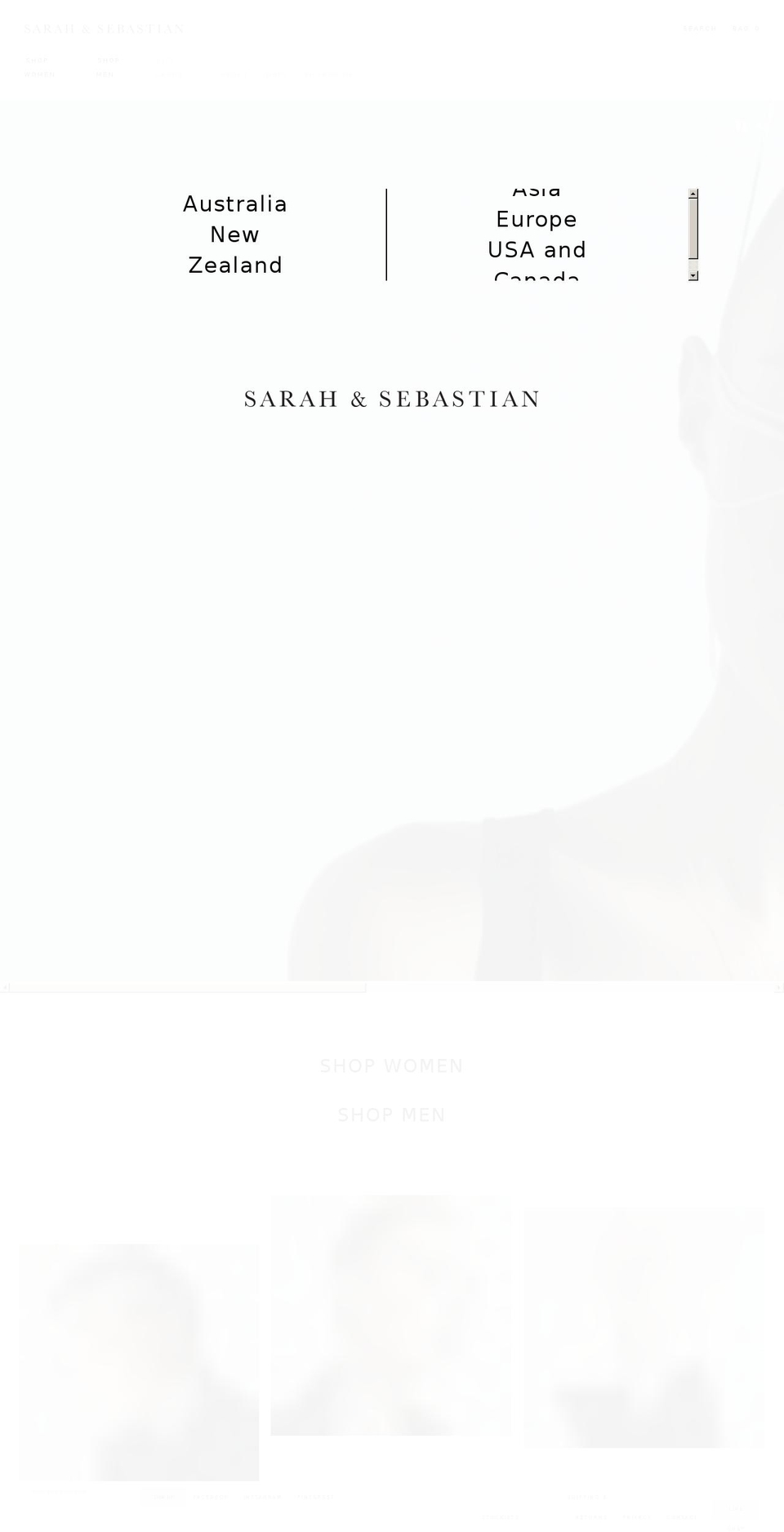 sarahandsebastian.com shopify website screenshot