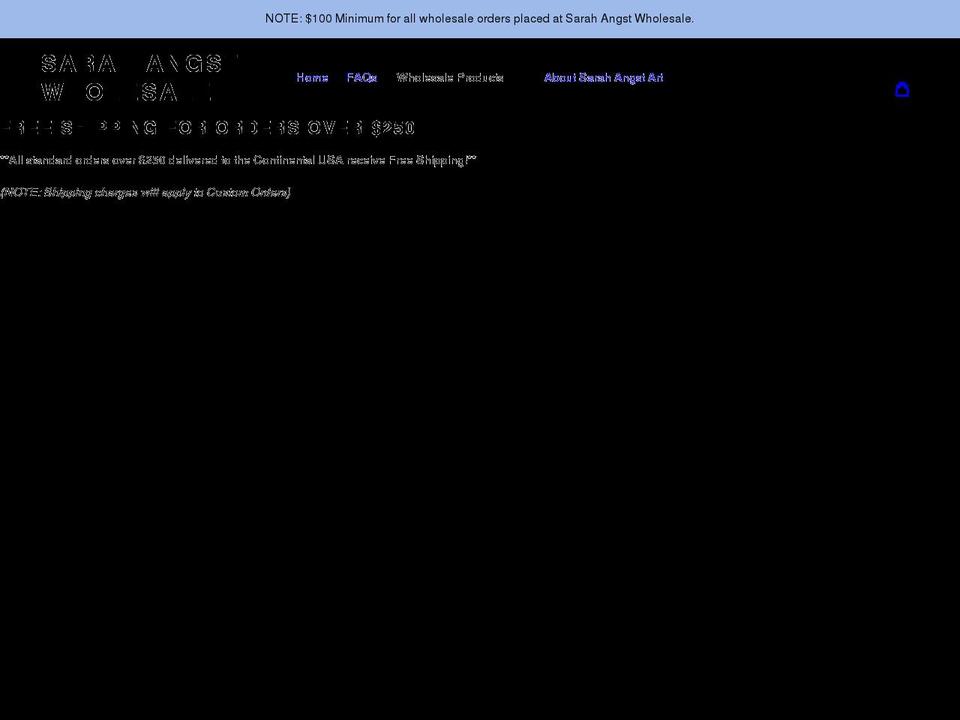 sarahangstwholesale.com shopify website screenshot
