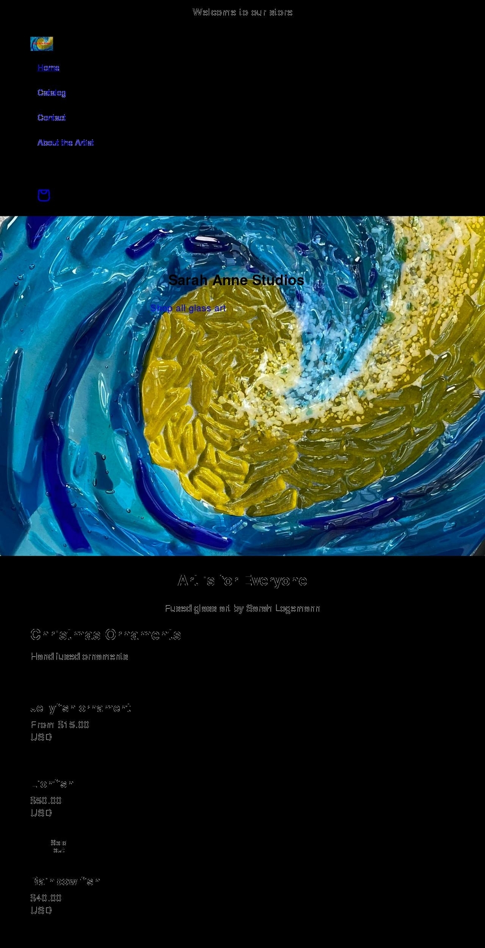 sarahannestudios.com shopify website screenshot