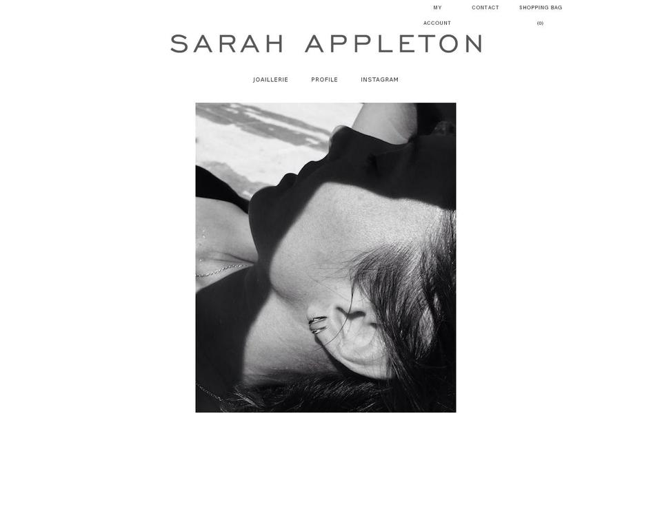 sarahappletonfinejewellery.com — Shopify storefront screenshot