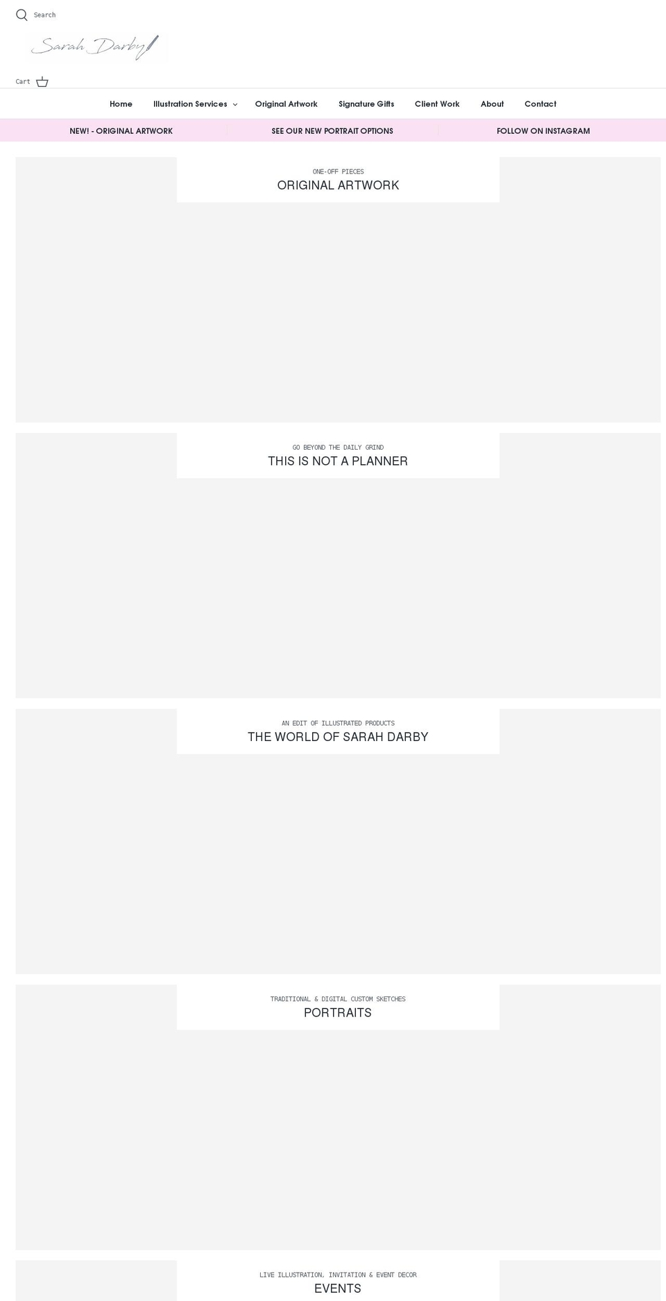 sarahdarby.com.au shopify website screenshot