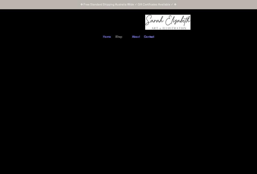 sarahelizabeth.com.au shopify website screenshot