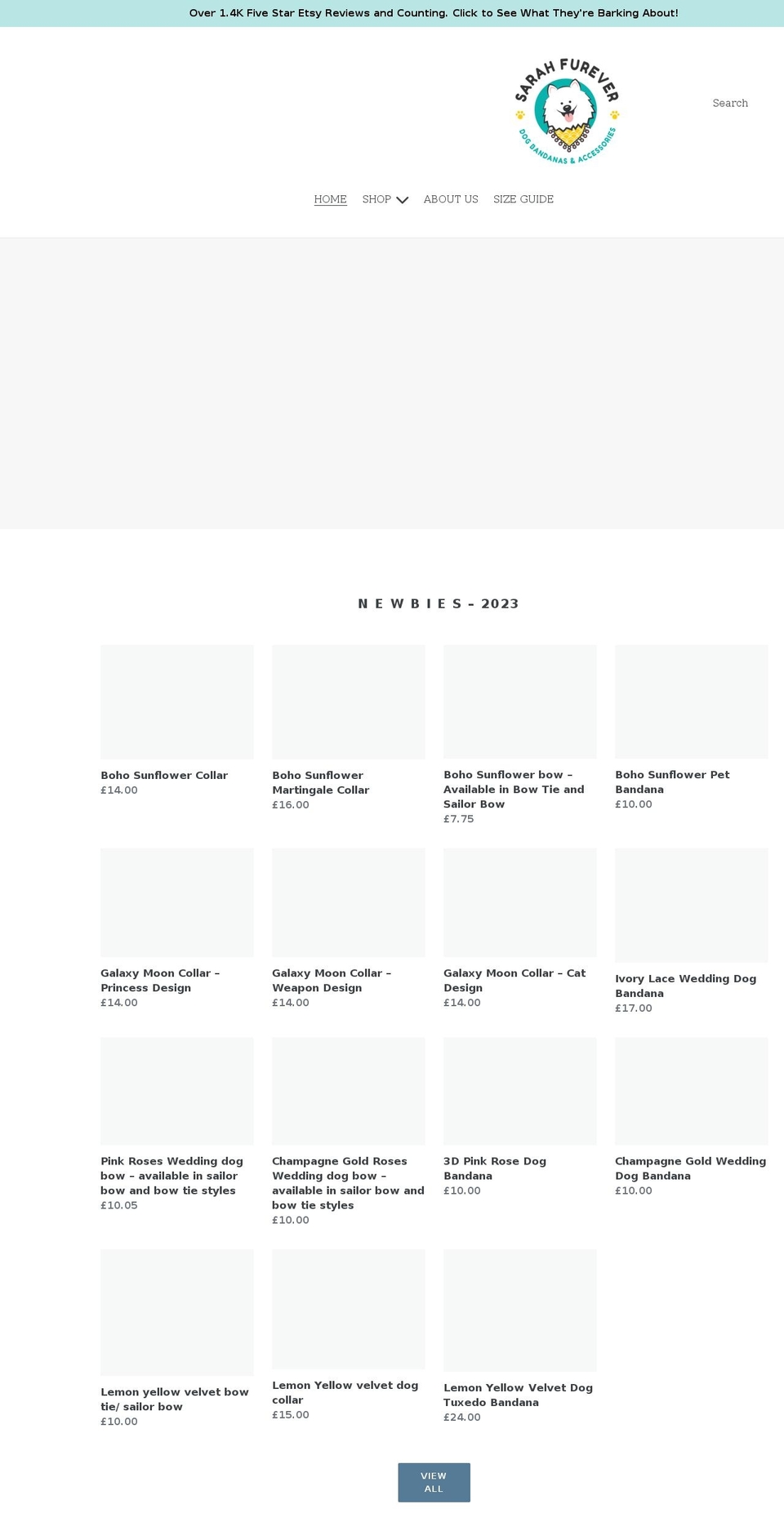 sarahfurever.com shopify website screenshot