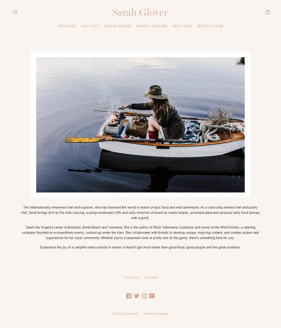 sarahglover.shop shopify website screenshot