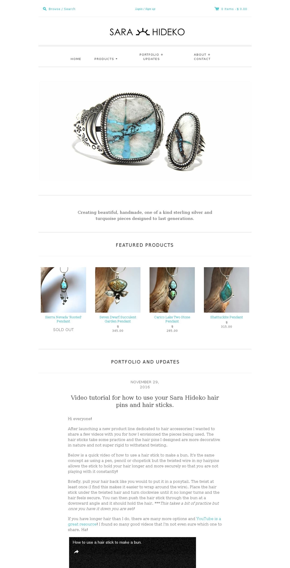 sarahideko.com shopify website screenshot