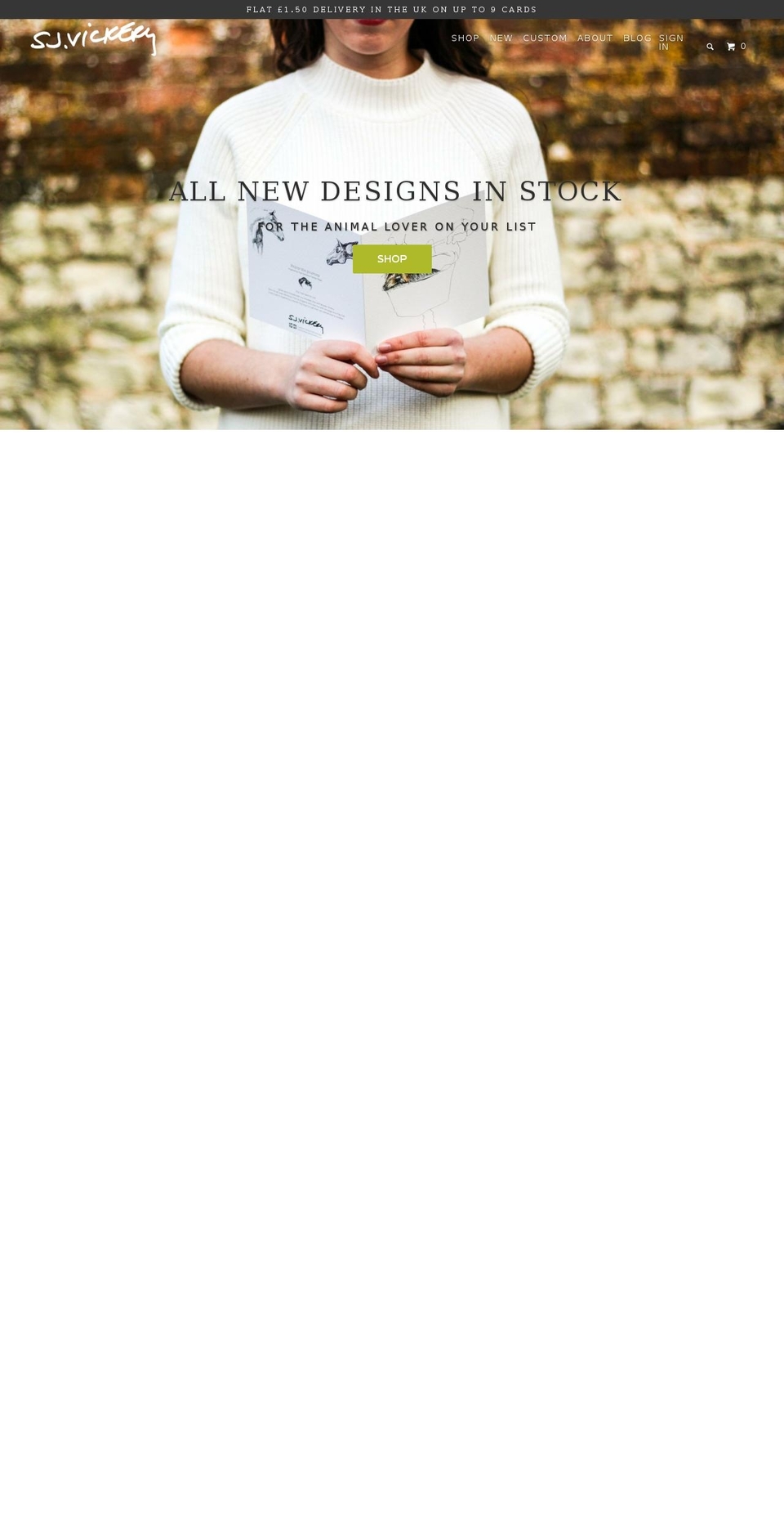 sarahjanevickery.com — Shopify storefront screenshot