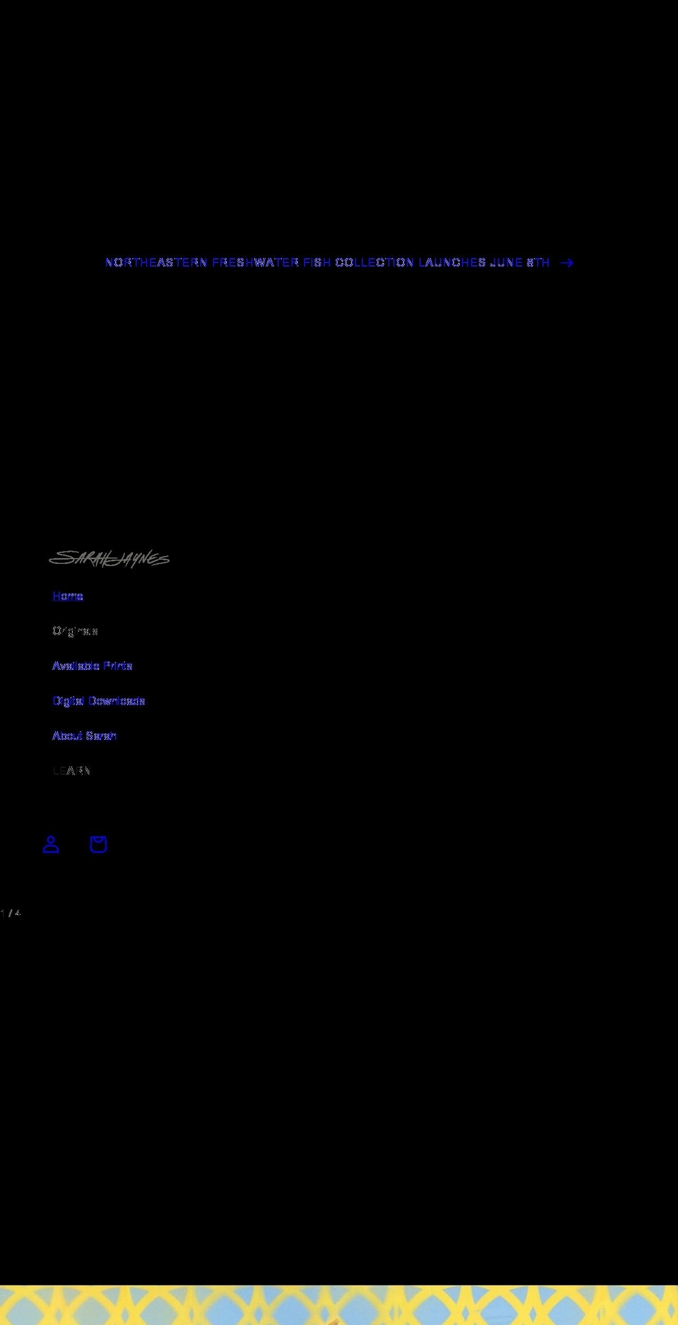 sarahjaynes.com shopify website screenshot