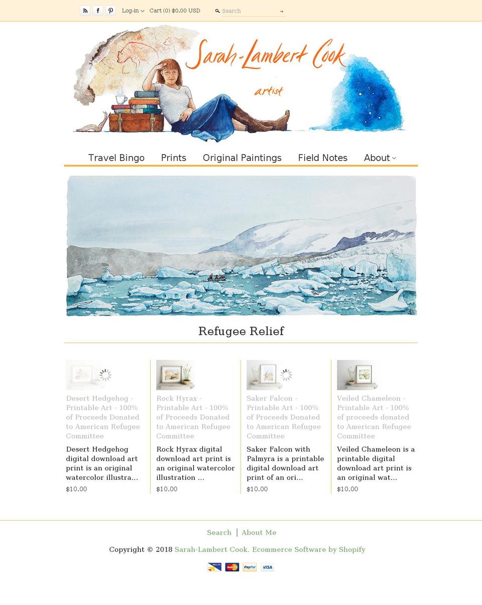 sarahlambertcookshop.com — Shopify storefront screenshot