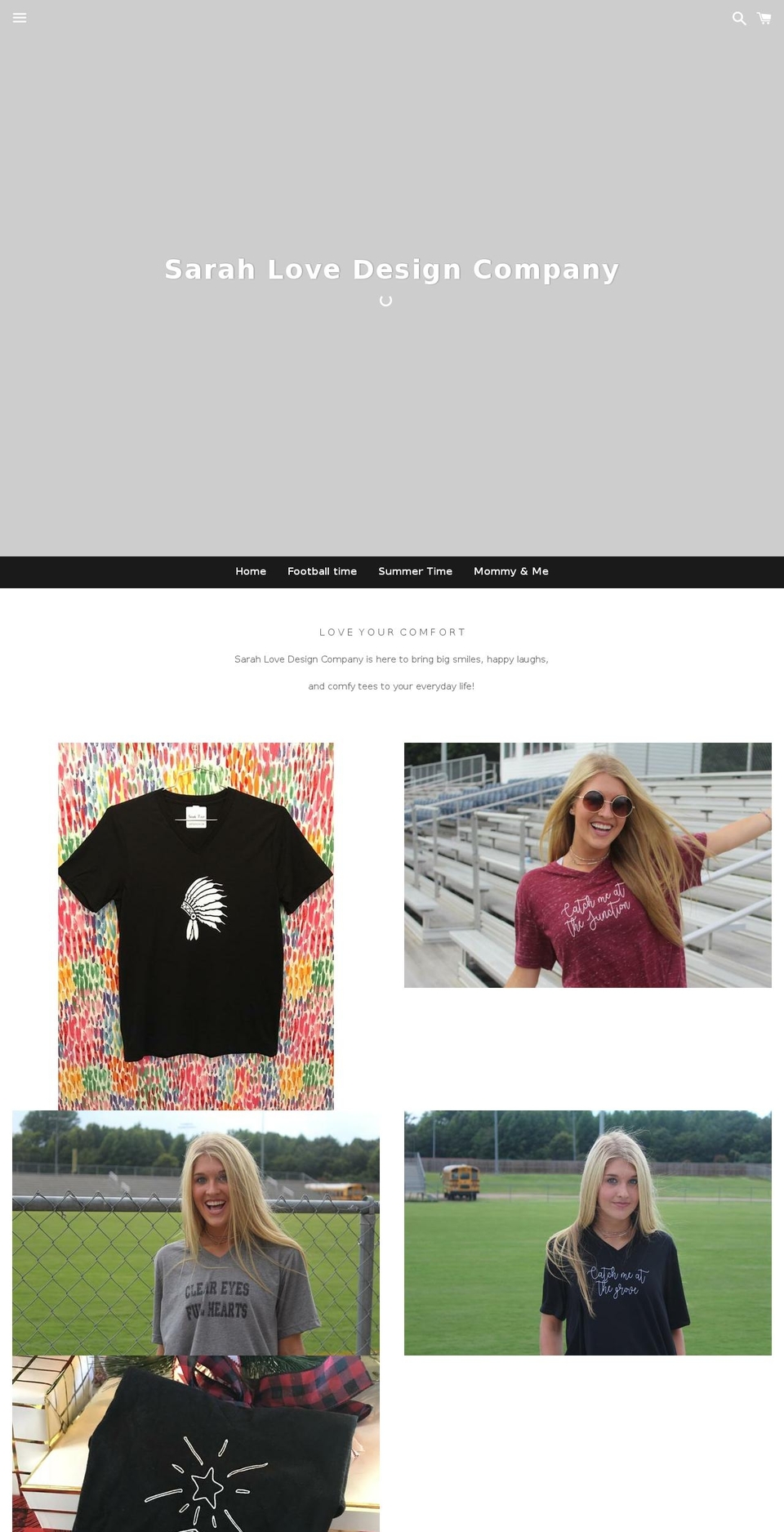 sarahlovedesigncompany.com — Shopify storefront screenshot