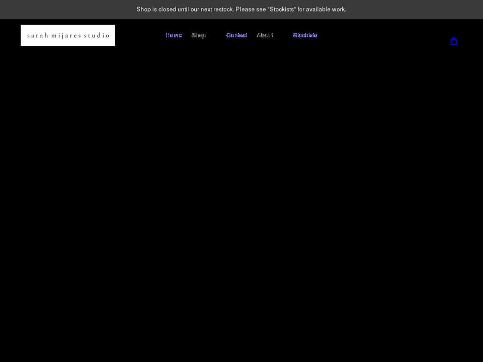 sarahmijares.com shopify website screenshot
