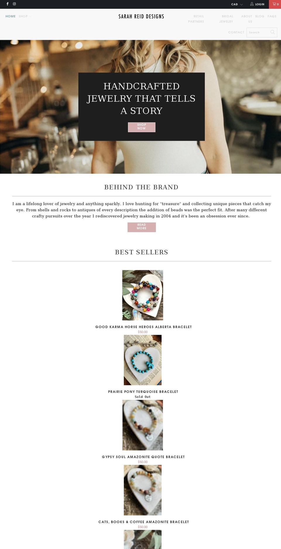 sarahreiddesigns.com shopify website screenshot