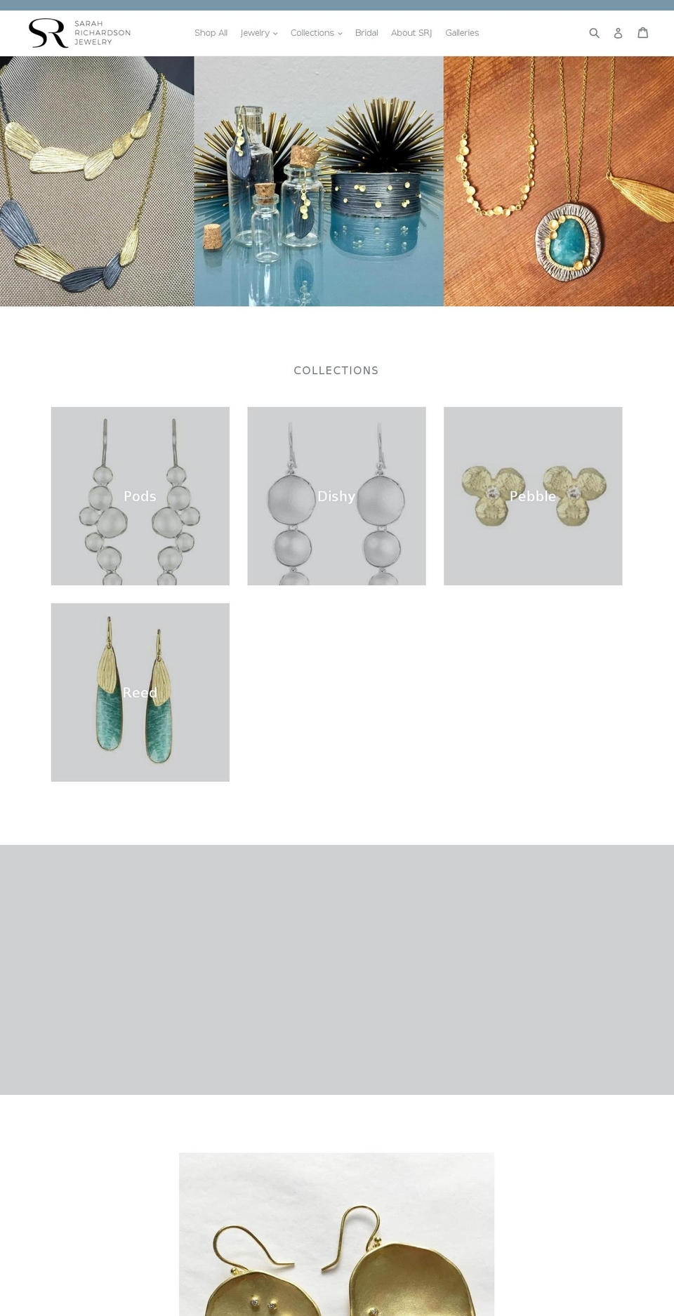 sarahrichardsonjewelry.com shopify website screenshot